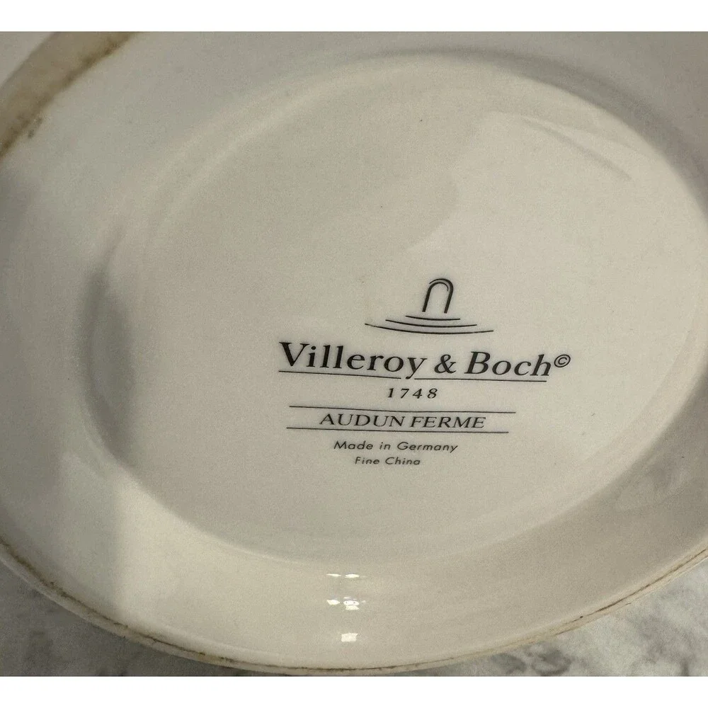Villeroy & Boch Germany Fine China Audun Ferme Footed Serving Bowl AS IS